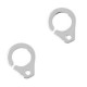 DQ metal charm handcuffs 15x12mm Antique silver